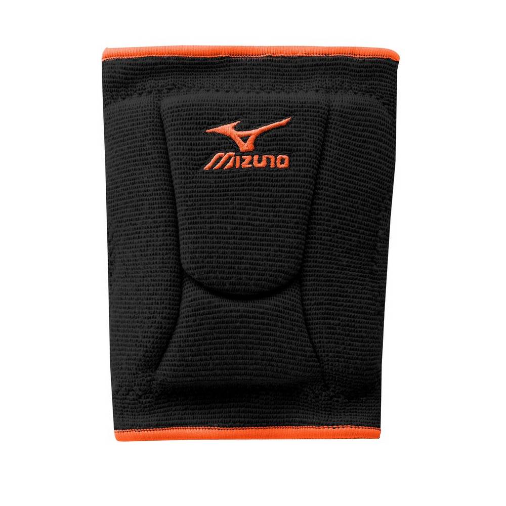 Mizuno Men's LR6 Highlighter Volleyball Knee Pads Black/Orange (480119-GEC)